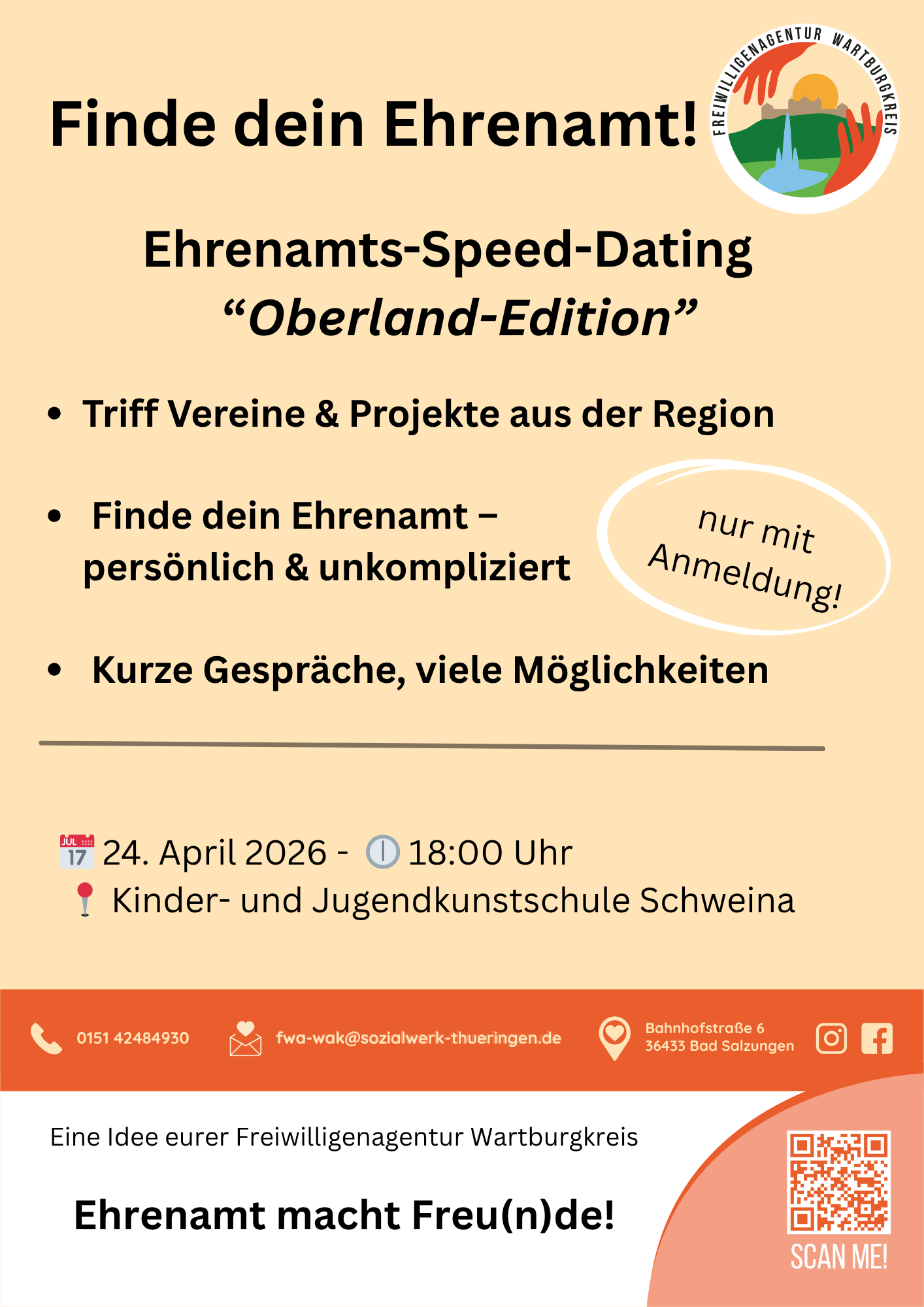 Finde dein Ehrenamt: Ehrenamts-Speed-Dating – "Oberland-Edition"